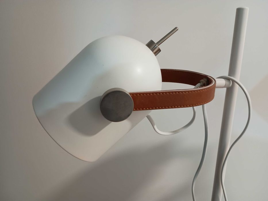 Two White Floor Lamps by Schuller