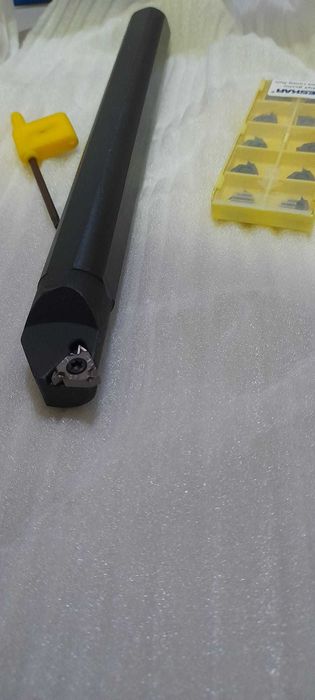 Lathe Thread-Cutting Tool Holder with Insert, D16MM + 10 Inserts423648305412853762