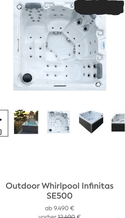 JACUZZI Wanna ogrodowa z hydromasażem Infinitas SE500 GERMANY 12490 €