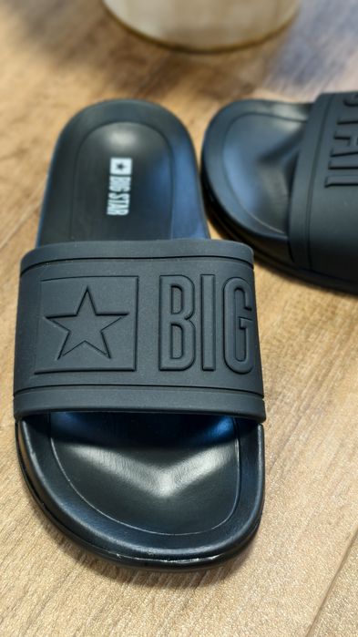 BIG Star Klapki Dom Basen Plaża Unisex Rozmiar 40 Czarne Szybka Wysyłka