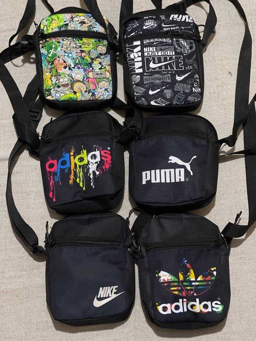 Опт 130грн, чоловіча барсетка, месенджер найк,пума, адідас.100+принтів