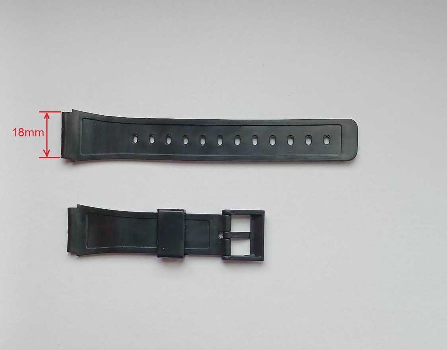pasek do zegarka silikonowy gumowy pasuje do casio, szerokość 18mm