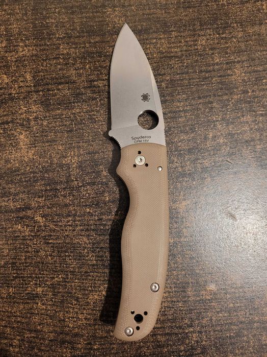 Spyderco Shaman Sprint Run Brown G10 Stonewashed CPM-15V