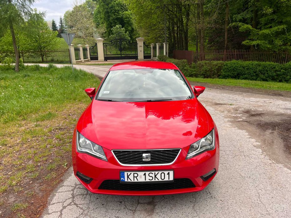 Seat Leon III 1.6 TDI 105KM Hatchback 5D Czerwony Piękny Alufelgi PDC