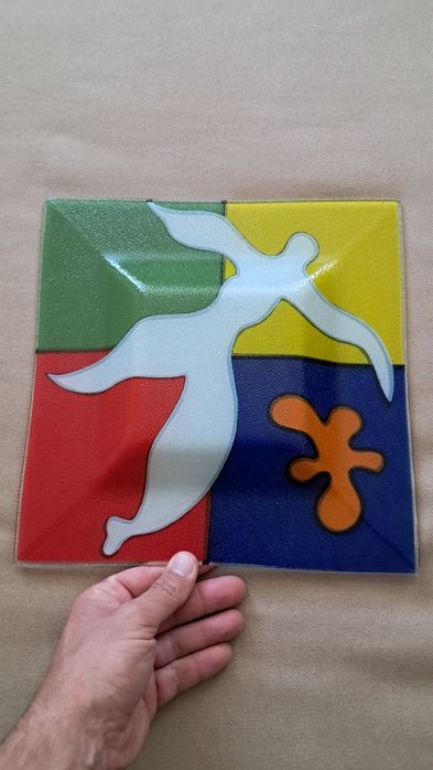 Peça mesa, decorativa, vidro