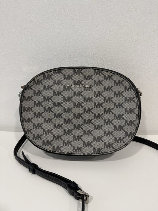 Mala Michael Kors Monograma Cinza/Preto