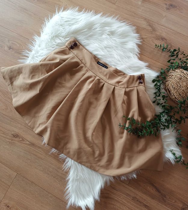 Kamelowa camelowa brązowa spódnica spódniczka atmosphere 42 44XXL mini