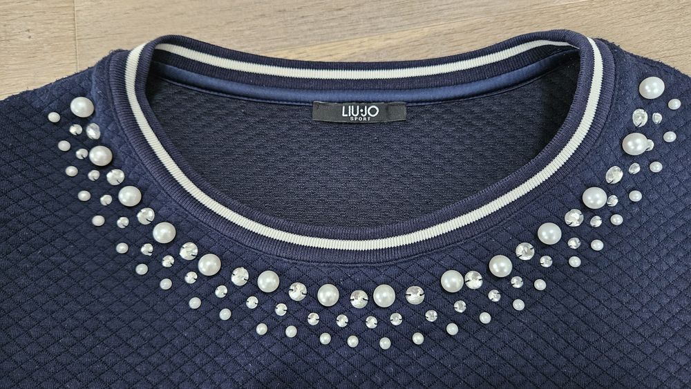 Granatowa pikowana Bluza Jiu Jo XS