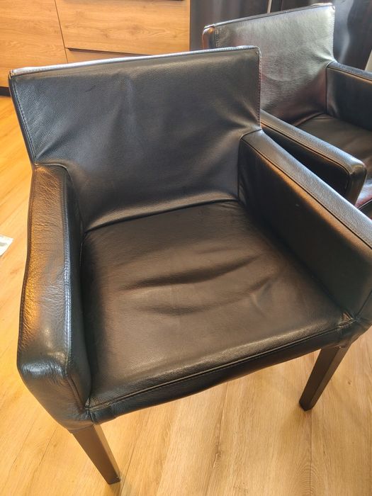 Krzesła Ikea Nils Marenas 4 sztuki skóra, fotele, pokrowce zdejmowane skóra naturalna 5 gratis