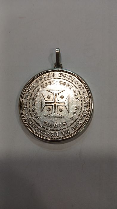 Moeda 1000 reis de Carlos 1 e Amélia rainha.