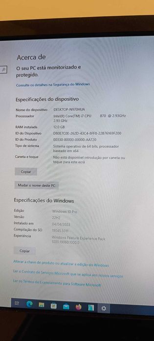 Computador secretária