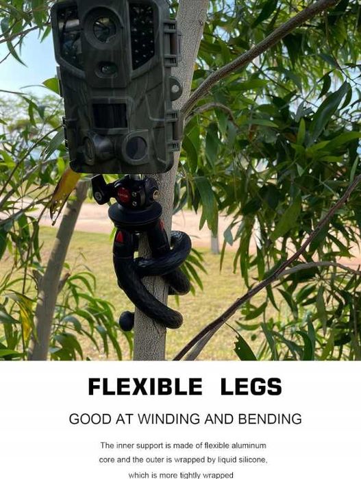 Lammcou elastyczny statyw do telefonu i GoPro z uchwytem XL