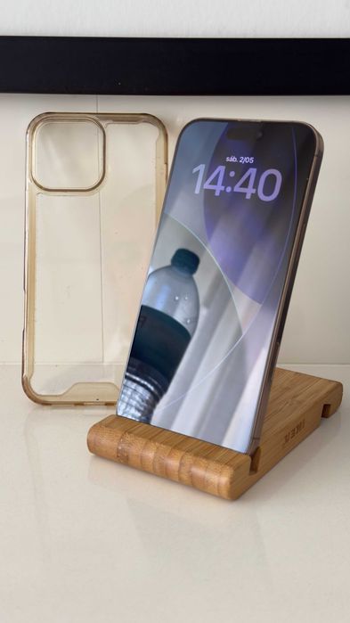 Apple iPhone 16 Pro Max 256GB 98% "dourado" + cabo original e capa de proteção