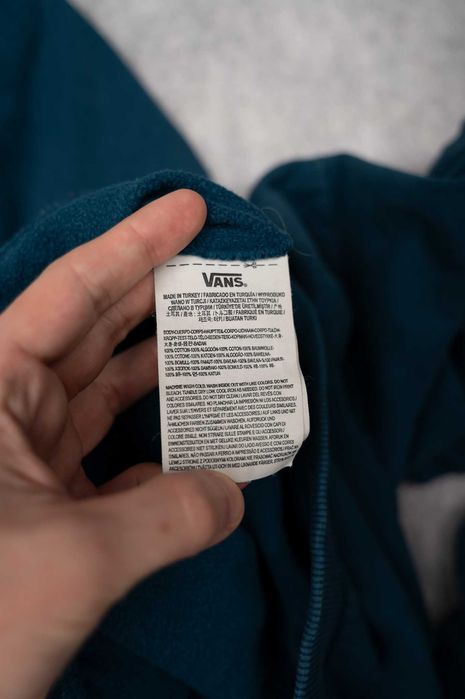 Damska Bluza Short Hoodie Sportswear Vans Basic Casual Blue