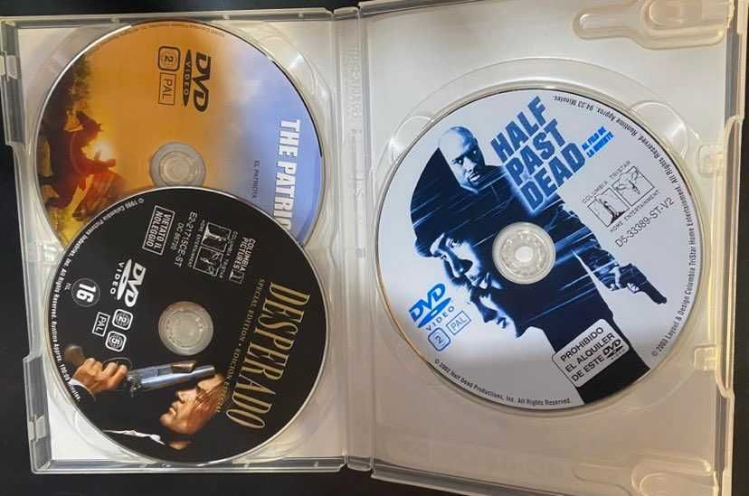 DVD "Patriota + Desperado + Duro de Matar", como novos