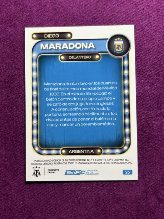 Maradona Argentina topps set