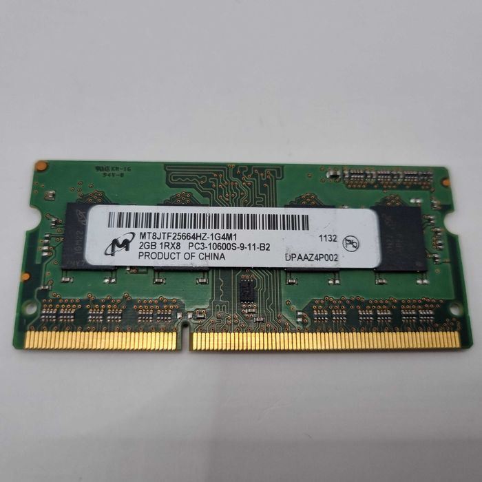 Pamięć RAM 2GB DDR3 1333MHz SODIMM Micron PC3-10600