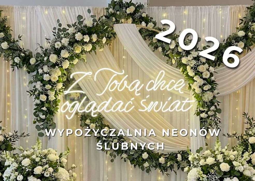 Wypożyczalnia Neonów na Wesele Napis Miłość LED Cała Polska 50 wzorów