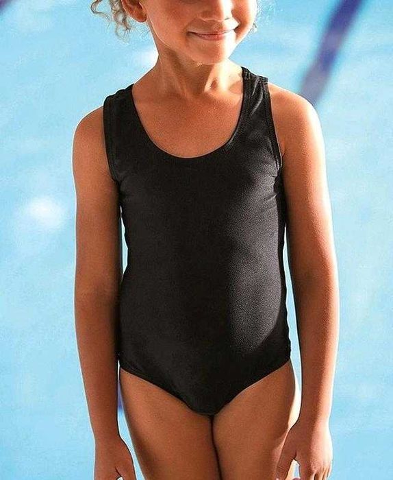 Черный сплошной цельный купальник для девочки Pepco 4-5 лет