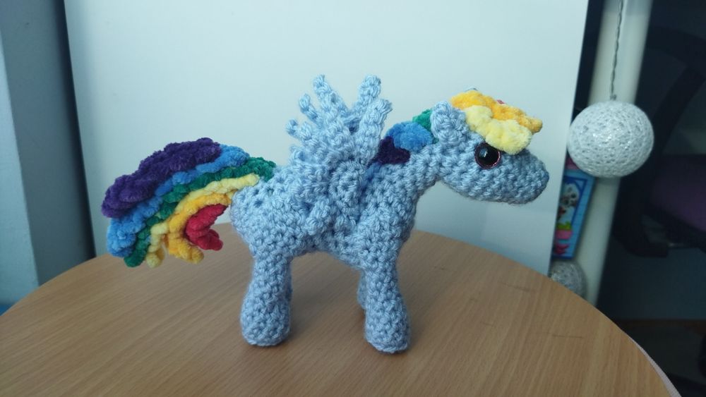 Rainbow Dash z My little pony, na szydełku