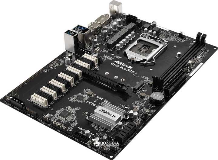 Материнская плата ASRock H110 Pro BTC+pentium g4400