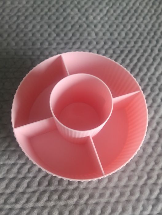 Organizer na pędzle kosmetyki pojemnik okrągły obrotowy na toaletkebiu