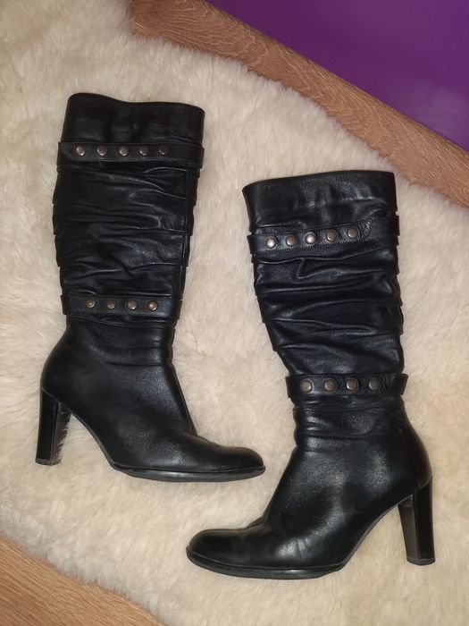 Сапожки осінні, шкіряні ,жіночі, сапоги женские,осенние 40 р.  26-26.5