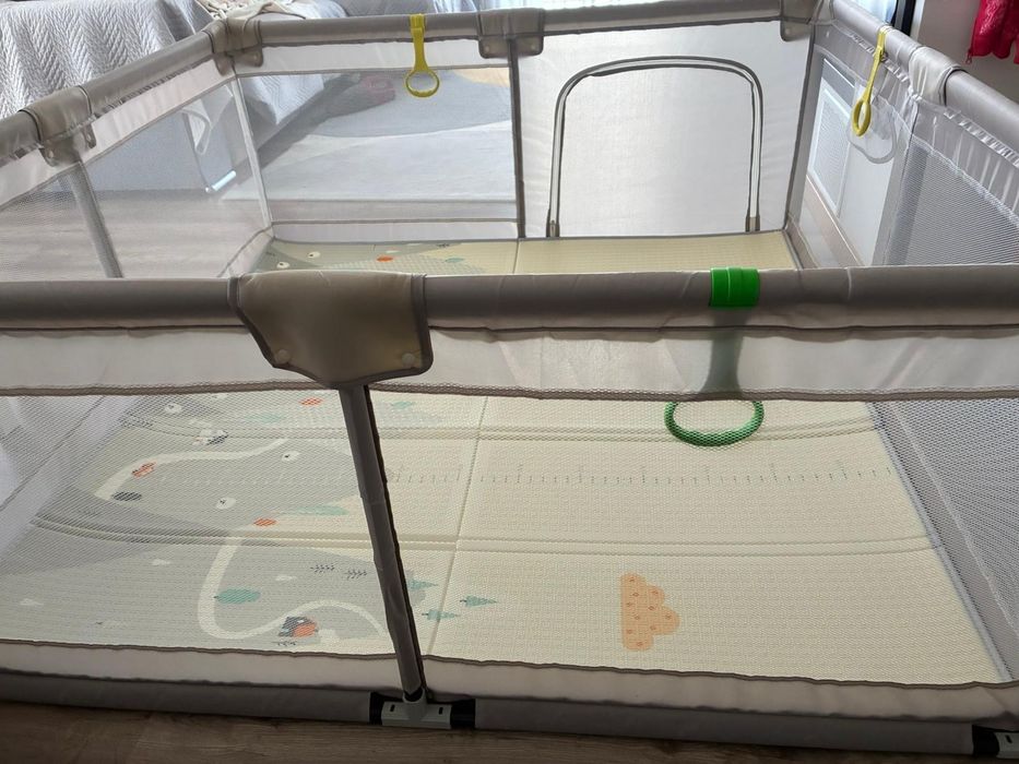 Parque Para Bebé Com Tapete De 150×150 Cm