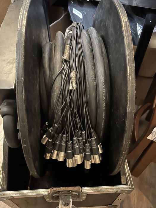 Cabo multivias XLR 26+6 com case e rolo de qualidade