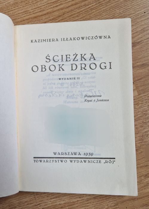 Ścieżka obok drogi - Kazimiera Iłłakowiczówna REPRINT ORYGINAŁU
