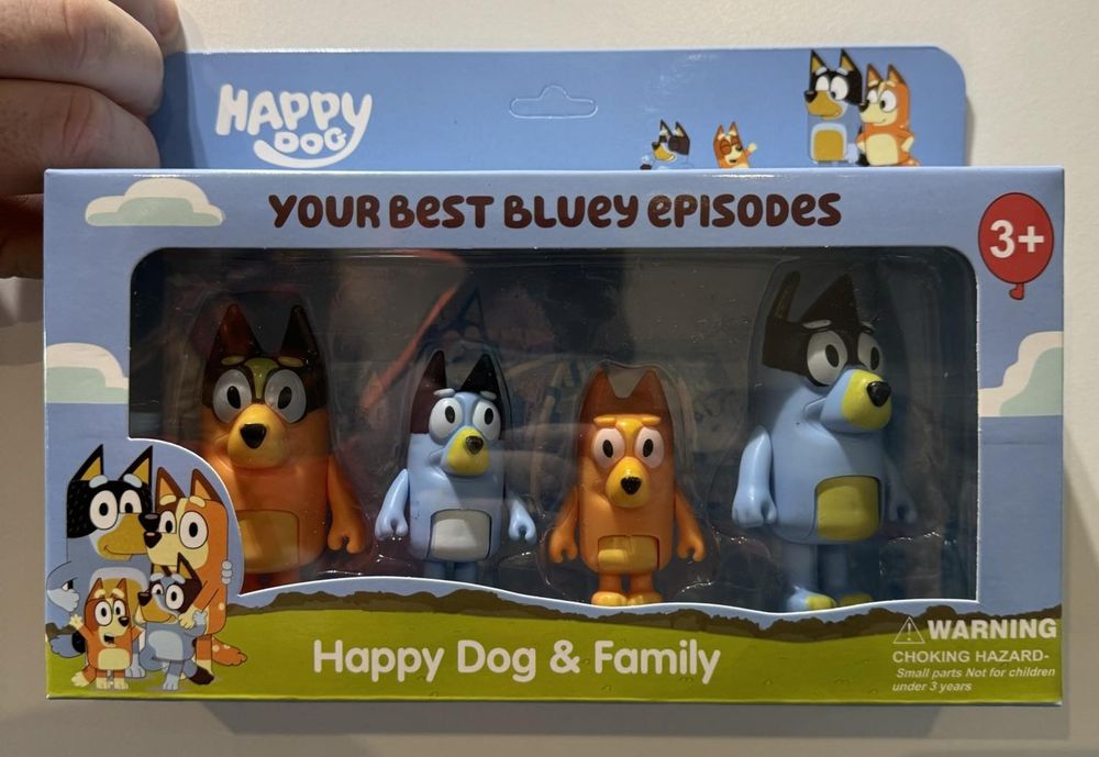 Bluey Happy Dog & Family ruchome figurki