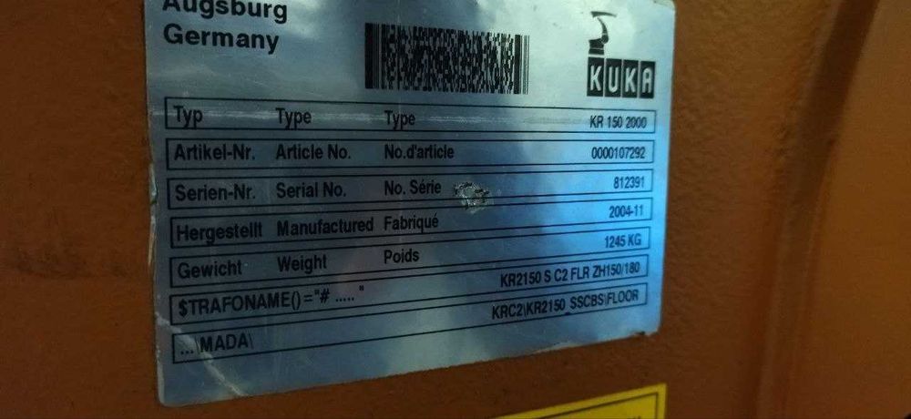 Зварювальний робот Kuka KR 150 2000