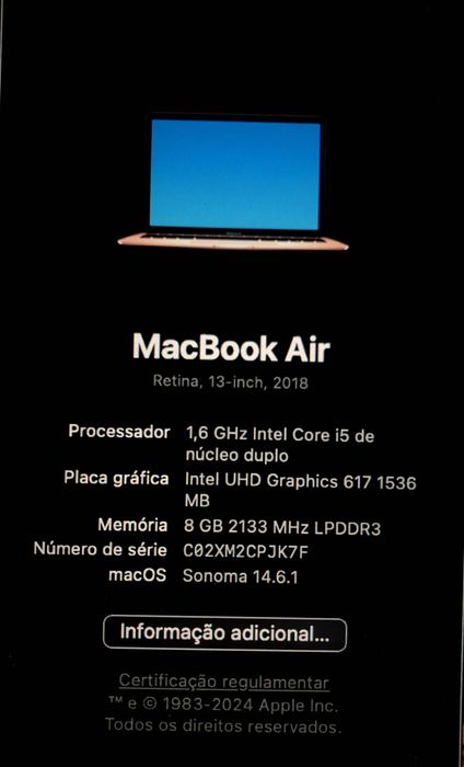 MacBook Air Retina 13-inch em perfeito estado