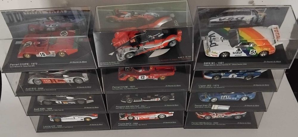 Le Mans, Ferrari, Alpine, Lotus, Venturi... 25€/un.   Vendo miniaturas da minha coleção.