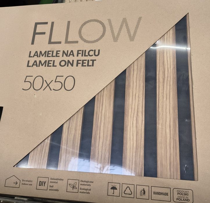 Lamele ścienne na filcu 50x50 4 szt