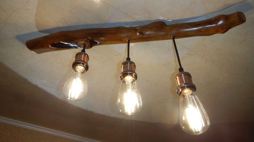 Эксклюзивная люстра ручной работы. Массив яблони.