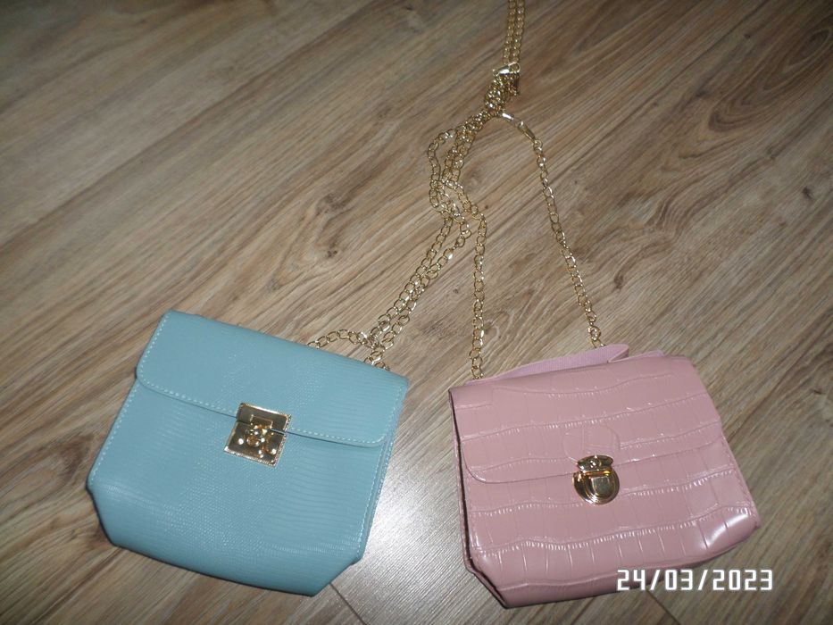 2 super torebki damskie -tanio-pastelowe