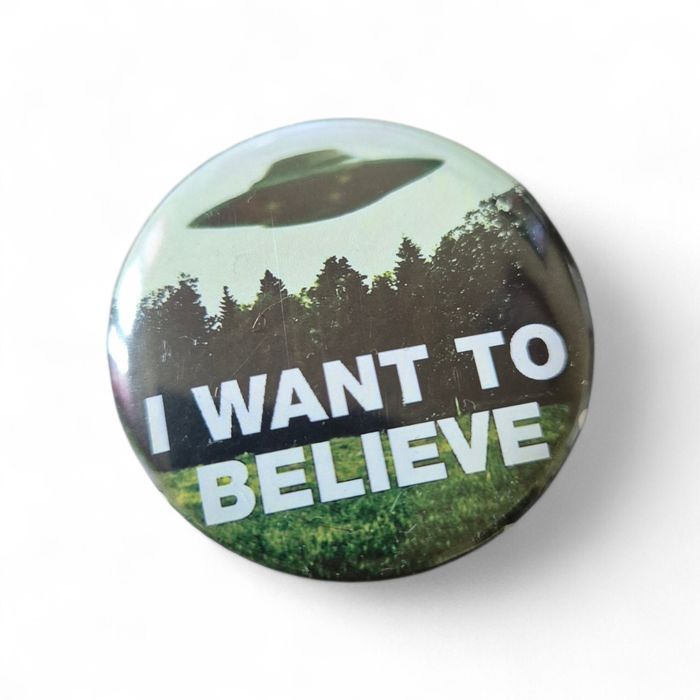 Nowa przypinka X Files Archiwum X Mulder Scully I want to believw