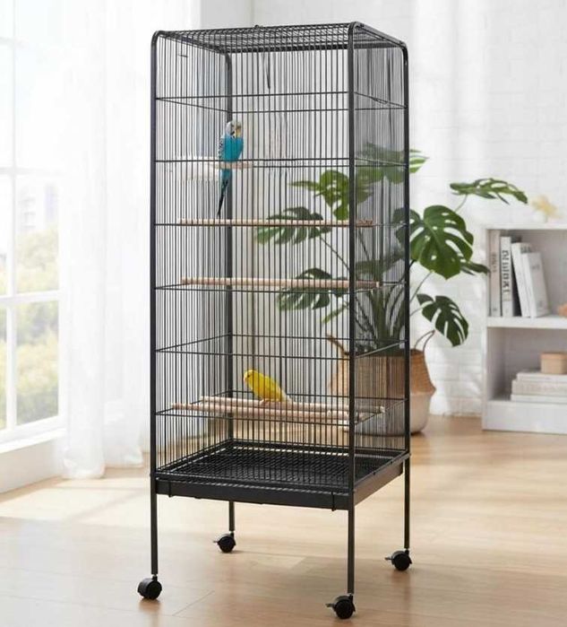 Klatka dla papug ptaków egzotycznych woliera 146 cm na kółkach Nowa