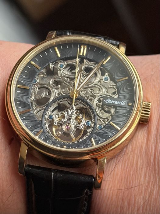 Zegarek męski Ingersoll Automatic 22jewels, skeleton, wymiary 45/53/10
