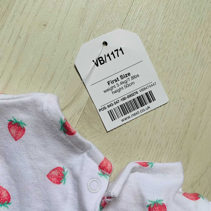 NEXT baby - piękna sukienka w truskawki ! 3.4kg | 52/40
