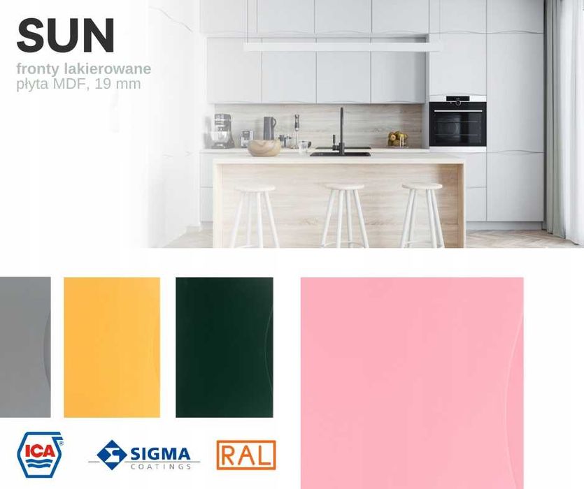 MK LAKIER Kuchnia SUN meble szafki kuchenne mat TRANSPORT wycena