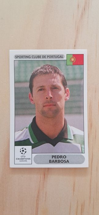 Cromo futebol de Pedro Barbosa(Uefa Champions League)da Panini