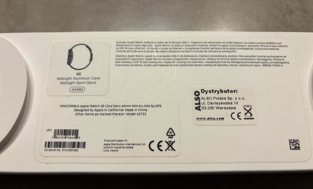 Apple Watch SE 2 44mm GPS Midnight