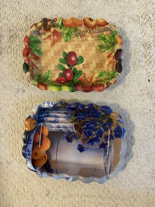 2 plastikowe miski dom kuchnia talerz 20cm 27,5cm akcesoria