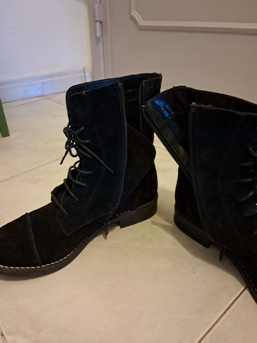 Bota camurça preta seaside 38