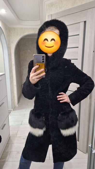 Шуба мутон з відстібними кишенями