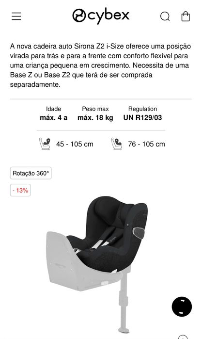 Cadeira Cybex Sirona Z 2+