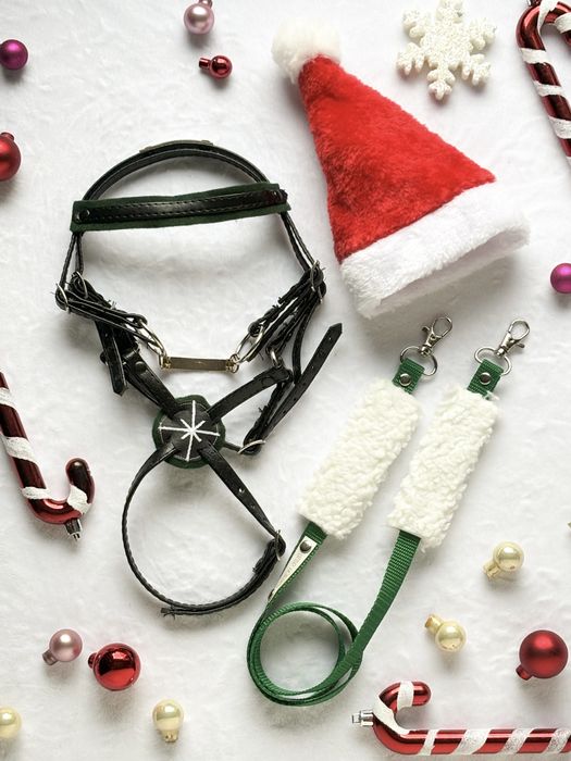 Littlehorses - Świąteczny zestaw z ogłowiem dla Hobby Horse