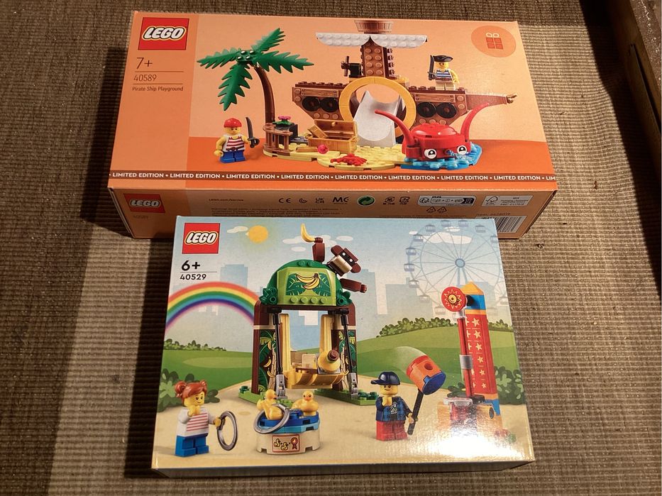 LEGO 40589 + 40529 piratas + parque. Duas caixas novas e seladas.